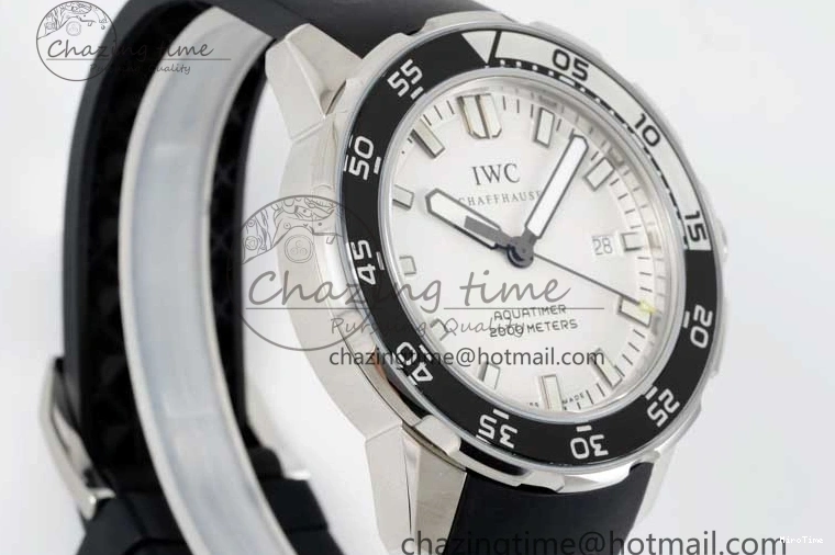 MIROTIME 0108 Premium Aquatimer Automatic SS RSF 1:1 Best Edition White Black Dial on Black Rubber Strap A 7067